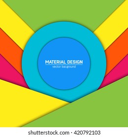 Vector material design background. Abstract creative concept layout template. For web and mobile app, paper art illustration design. style blank, poster, booklet. Motion wallpaper element. Flat ui.