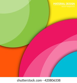 Vector material design background. Abstract creative concept layout template. For web and mobile app, paper art illustration design. style blank, poster, booklet. Motion wallpaper element. Flat ui.