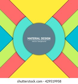 Vector material design background. Abstract creative concept layout template. For web and mobile app, paper art illustration design. style blank, poster, booklet. Motion wallpaper element. Flat ui.