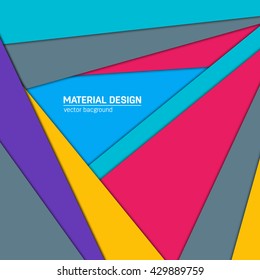 Vector material design background. Abstract creative concept layout template. For web and mobile app, paper art illustration design. style blank, poster, booklet. Motion wallpaper element. Flat ui.