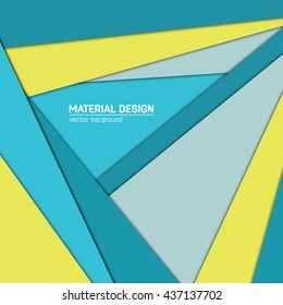 Vector material design background. Abstract creative concept layout template. For web and mobile app, paper art illustration design. style blank, poster, booklet. Motion wallpaper element. Flat ui