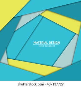 Vector material design background. Abstract creative concept layout template. For web and mobile app, paper art illustration design. style blank, poster, booklet. Motion wallpaper element. Flat ui