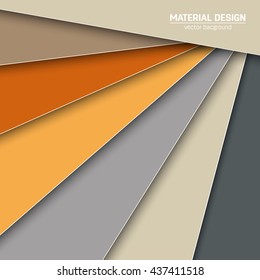 Vector material design background. Abstract creative concept layout template. For web and mobile app, paper art illustration design. style blank, poster, booklet. Motion wallpaper element. Flat ui