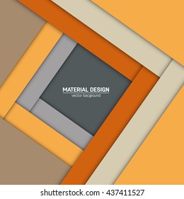Vector material design background. Abstract creative concept layout template. For web and mobile app, paper art illustration design. style blank, poster, booklet. Motion wallpaper element. Flat ui