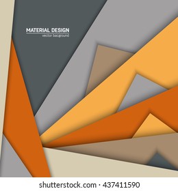 Vector material design background. Abstract creative concept layout template. For web and mobile app, paper art illustration design. style blank, poster, booklet. Motion wallpaper element. Flat ui