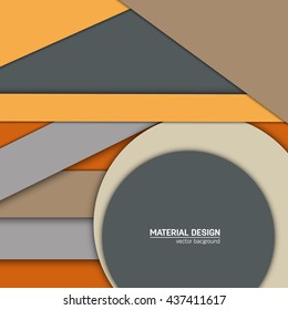 Vector material design background. Abstract creative concept layout template. For web and mobile app, paper art illustration design. style blank, poster, booklet. Motion wallpaper element. Flat ui