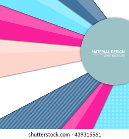 Vector material design background. Abstract creative concept layout template. For web and mobile app, paper art illustration design. style blank, poster, booklet. Motion wallpaper element. Flat ui