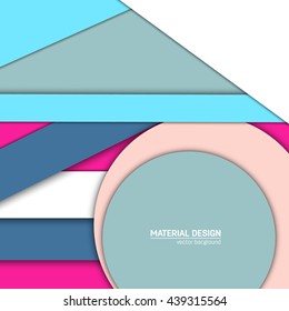 Vector material design background. Abstract creative concept layout template. For web and mobile app, paper art illustration design. style blank, poster, booklet. Motion wallpaper element. Flat ui