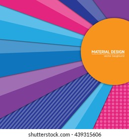 Vector material design background. Abstract creative concept layout template. For web and mobile app, paper art illustration design. style blank, poster, booklet. Motion wallpaper element. Flat ui