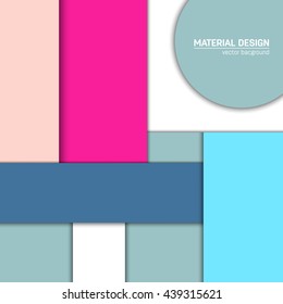 Vector material design background. Abstract creative concept layout template. For web and mobile app, paper art illustration design. style blank, poster, booklet. Motion wallpaper element. Flat ui