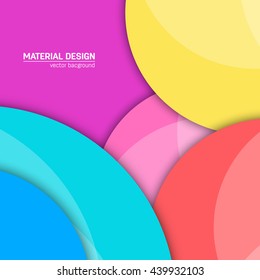 Vector material design background. Abstract creative concept layout template. For web and mobile app, paper art illustration design. style blank, poster, booklet. Motion wallpaper element. Flat ui