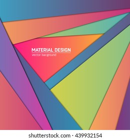 Vector material design background. Abstract creative concept layout template. For web and mobile app, paper art illustration design. style blank, poster, booklet. Motion wallpaper element. Flat ui