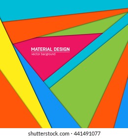 Vector material design background. Abstract creative concept layout template. For web and mobile app, paper art illustration design. style blank, poster, booklet. Motion wallpaper element. Flat ui.