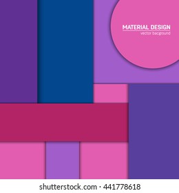 Vector material design background. Abstract creative concept layout template. For web and mobile app, paper art illustration design. style blank, poster, booklet. Motion wallpaper element. Flat ui