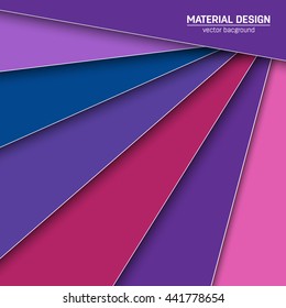 Vector material design background. Abstract creative concept layout template. For web and mobile app, paper art illustration design. style blank, poster, booklet. Motion wallpaper element. Flat ui