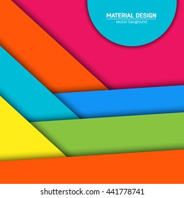 Vector material design background. Abstract creative concept layout template. For web and mobile app, paper art illustration design. style blank, poster, booklet. Motion wallpaper element. Flat ui