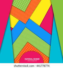 Vector material design background. Abstract creative concept layout template. For web and mobile app, paper art illustration design. style blank, poster, booklet. Motion wallpaper element. Flat ui