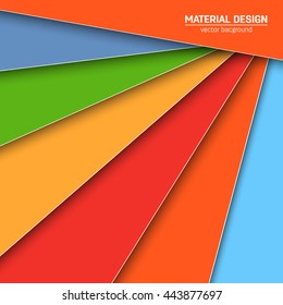 Vector material design background. Abstract creative concept layout template. For web and mobile app, paper art illustration design. style blank, poster, booklet. Motion wallpaper element. Flat ui