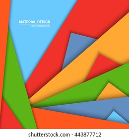 Vector material design background. Abstract creative concept layout template. For web and mobile app, paper art illustration design. style blank, poster, booklet. Motion wallpaper element. Flat ui