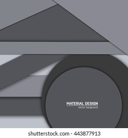 Vector material design background. Abstract creative concept layout template. For web and mobile app, paper art illustration design. style blank, poster, booklet. Motion wallpaper element. Flat ui