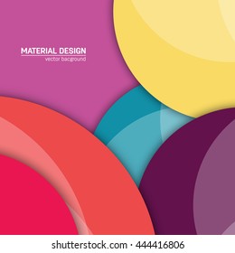 Vector material design background. Abstract creative concept layout template. For web and mobile app, paper art illustration design. style blank, poster, booklet. Motion wallpaper element. Flat ui