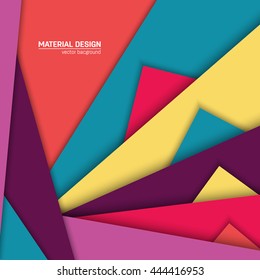 Vector material design background. Abstract creative concept layout template. For web and mobile app, paper art illustration design. style blank, poster, booklet. Motion wallpaper element. Flat ui