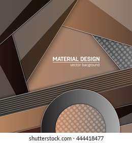 Vector material design background. Abstract creative concept layout template. For web and mobile app, paper art illustration design. style blank, poster, booklet. Motion wallpaper element. Flat ui