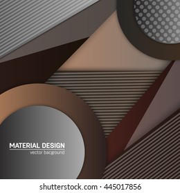 Vector material design background. Abstract creative concept layout template. For web and mobile app, paper art illustration design. style blank, poster, booklet. Motion wallpaper element. Flat ui