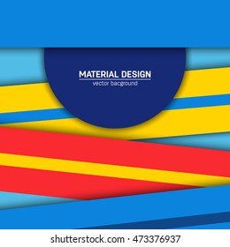 Vector material design background. Abstract creative concept layout template. For web and mobile app, paper art illustration design. style blank, poster, booklet. Motion wallpaper element. Flat ui