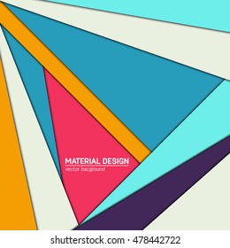 Vector material design background. Abstract creative concept layout template. For web and mobile app, paper art illustration design. style blank, poster, booklet. Motion wallpaper element. Flat ui