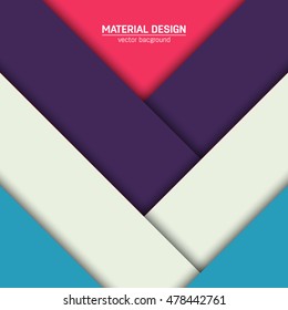 Vector material design background. Abstract creative concept layout template. For web and mobile app, paper art illustration design. style blank, poster, booklet. Motion wallpaper element. Flat ui