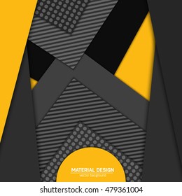 Vector material design background. Abstract creative concept layout template. For web and mobile app, paper art illustration design. style blank, poster, booklet. Motion wallpaper element. Flat ui