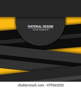 Vector material design background. Abstract creative concept layout template. For web and mobile app, paper art illustration design. style blank, poster, booklet. Motion wallpaper element. Flat ui