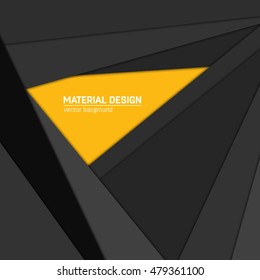 Vector material design background. Abstract creative concept layout template. For web and mobile app, paper art illustration design. style blank, poster, booklet. Motion wallpaper element. Flat ui