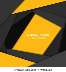 Vector material design background. Abstract creative concept layout template. For web and mobile app, paper art illustration design. style blank, poster, booklet. Motion wallpaper element. Flat ui