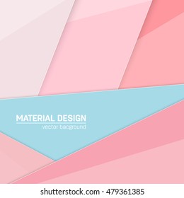 Vector material design background. Abstract creative concept layout template. For web and mobile app, paper art illustration design. style blank, poster, booklet. Motion wallpaper element. Flat ui