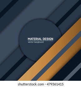 Vector material design background. Abstract creative concept layout template. For web and mobile app, paper art illustration design. style blank, poster, booklet. Motion wallpaper element. Flat ui