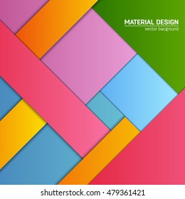 Vector material design background. Abstract creative concept layout template. For web and mobile app, paper art illustration design. style blank, poster, booklet. Motion wallpaper element. Flat ui