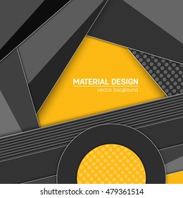 Vector material design background. Abstract creative concept layout template. For web and mobile app, paper art illustration design. style blank, poster, booklet. Motion wallpaper element. Flat ui