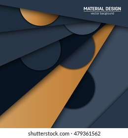 Vector material design background. Abstract creative concept layout template. For web and mobile app, paper art illustration design. style blank, poster, booklet. Motion wallpaper element. Flat ui