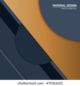 Vector material design background. Abstract creative concept layout template. For web and mobile app, paper art illustration design. style blank, poster, booklet. Motion wallpaper element. Flat ui