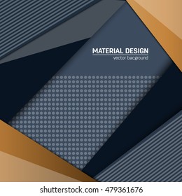 Vector material design background. Abstract creative concept layout template. For web and mobile app, paper art illustration design. style blank, poster, booklet. Motion wallpaper element. Flat ui