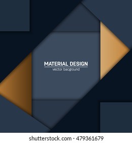Vector material design background. Abstract creative concept layout template. For web and mobile app, paper art illustration design. style blank, poster, booklet. Motion wallpaper element. Flat ui