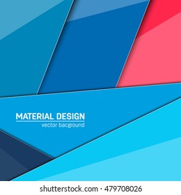 Vector material design background. Abstract creative concept layout template. For web and mobile app, paper art illustration design. style blank, poster, booklet. Motion wallpaper element. Flat ui