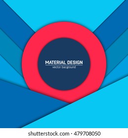 Vector material design background. Abstract creative concept layout template. For web and mobile app, paper art illustration design. style blank, poster, booklet. Motion wallpaper element. Flat ui