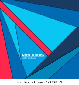 Vector material design background. Abstract creative concept layout template. For web and mobile app, paper art illustration design. style blank, poster, booklet. Motion wallpaper element. Flat ui