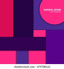Vector material design background. Abstract creative concept layout template. For web and mobile app, paper art illustration design. style blank, poster, booklet. Motion wallpaper element. Flat ui