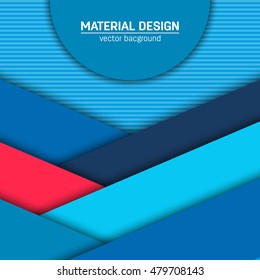 Vector material design background. Abstract creative concept layout template. For web and mobile app, paper art illustration design. style blank, poster, booklet. Motion wallpaper element. Flat ui