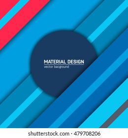 Vector material design background. Abstract creative concept layout template. For web and mobile app, paper art illustration design. style blank, poster, booklet. Motion wallpaper element. Flat ui