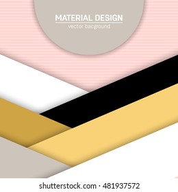 Vector material design background. Abstract creative concept layout template. For web and mobile app, paper art illustration design. style blank, poster, booklet. Motion wallpaper element. Flat ui